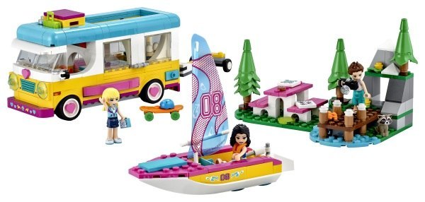 LEGO® Friends - Leśny mikrobus kempingowy i żaglówka